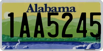 AL license plate 1AA5245