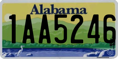 AL license plate 1AA5246