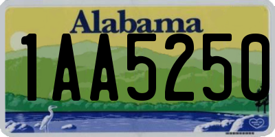 AL license plate 1AA5250