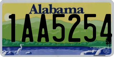 AL license plate 1AA5254