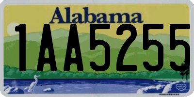 AL license plate 1AA5255