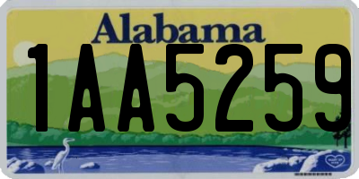 AL license plate 1AA5259