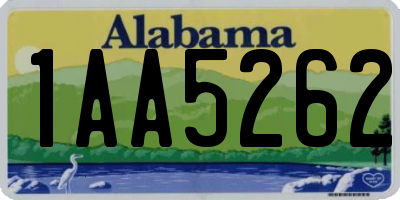 AL license plate 1AA5262