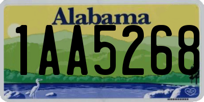 AL license plate 1AA5268