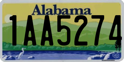 AL license plate 1AA5274