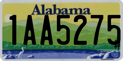 AL license plate 1AA5275