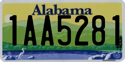 AL license plate 1AA5281