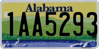 AL license plate 1AA5293