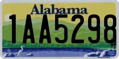 AL license plate 1AA5298