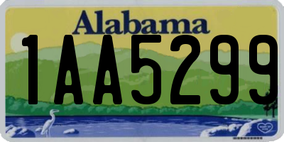 AL license plate 1AA5299