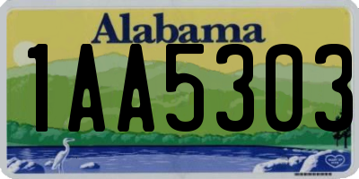 AL license plate 1AA5303