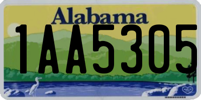 AL license plate 1AA5305