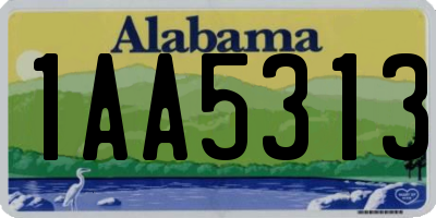 AL license plate 1AA5313