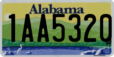 AL license plate 1AA5320