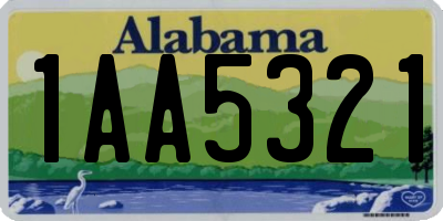 AL license plate 1AA5321