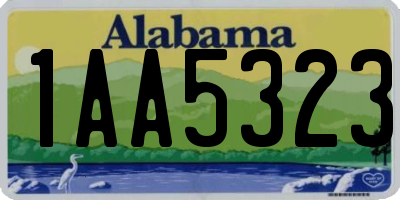 AL license plate 1AA5323