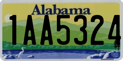 AL license plate 1AA5324