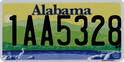 AL license plate 1AA5328