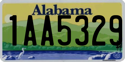 AL license plate 1AA5329