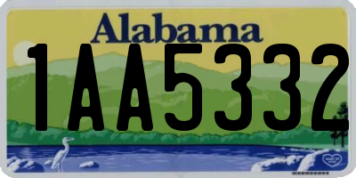 AL license plate 1AA5332