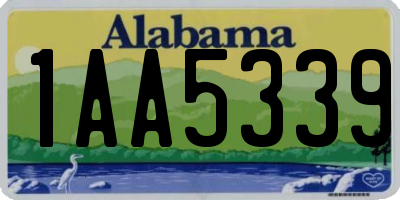 AL license plate 1AA5339