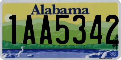 AL license plate 1AA5342