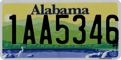 AL license plate 1AA5346