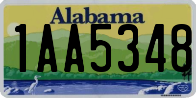 AL license plate 1AA5348