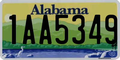 AL license plate 1AA5349