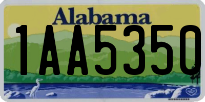 AL license plate 1AA5350