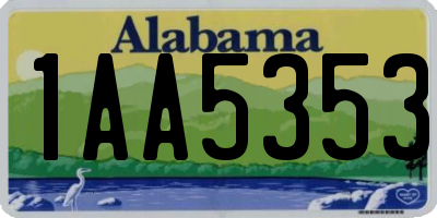 AL license plate 1AA5353