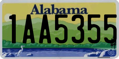 AL license plate 1AA5355