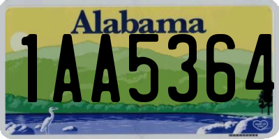 AL license plate 1AA5364