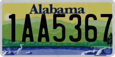 AL license plate 1AA5367