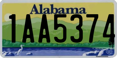 AL license plate 1AA5374