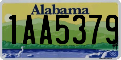 AL license plate 1AA5379