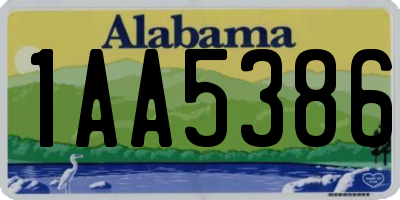 AL license plate 1AA5386