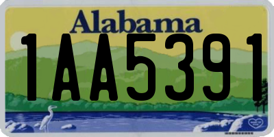 AL license plate 1AA5391