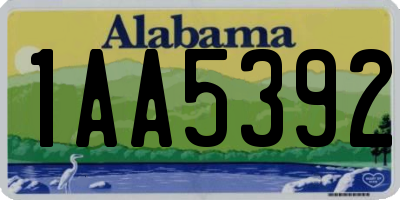 AL license plate 1AA5392