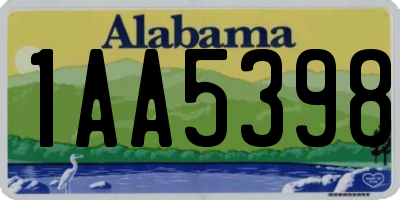AL license plate 1AA5398