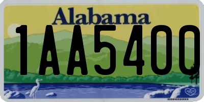 AL license plate 1AA5400