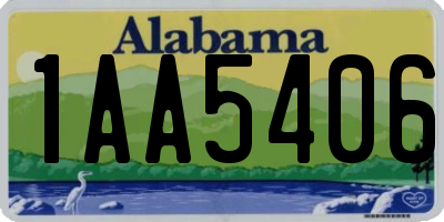 AL license plate 1AA5406