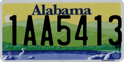 AL license plate 1AA5413