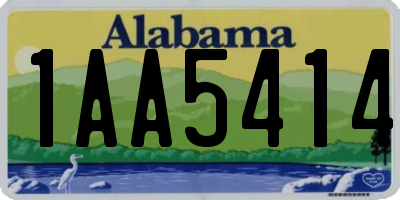 AL license plate 1AA5414