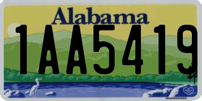 AL license plate 1AA5419