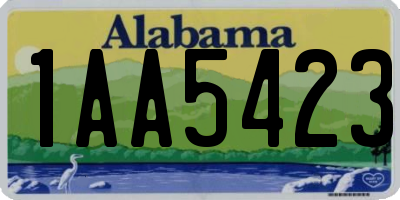 AL license plate 1AA5423