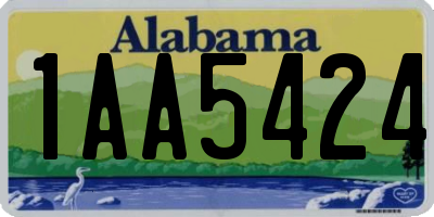 AL license plate 1AA5424