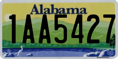 AL license plate 1AA5427