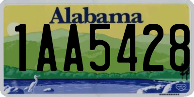 AL license plate 1AA5428