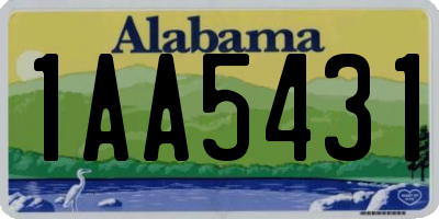 AL license plate 1AA5431